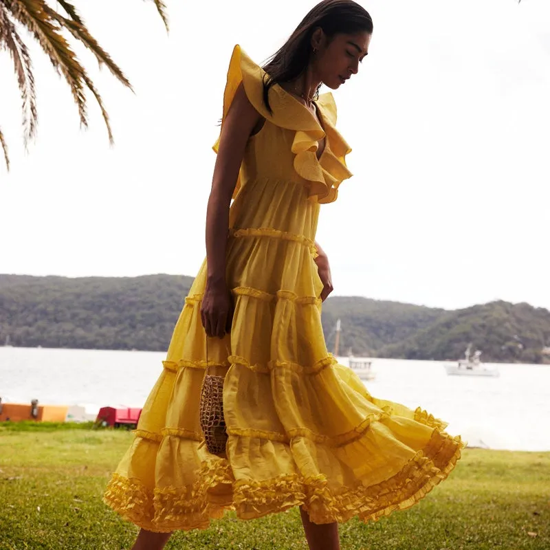 Limón Silk Linen Dress