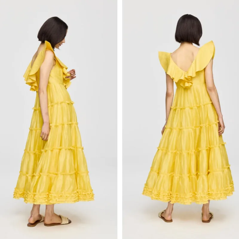 Limón Silk Linen Dress