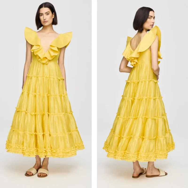 Limón Silk Linen Dress