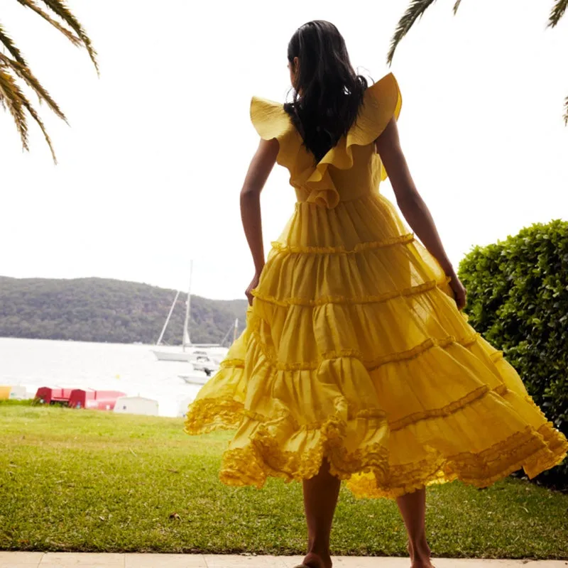 Limón Silk Linen Dress