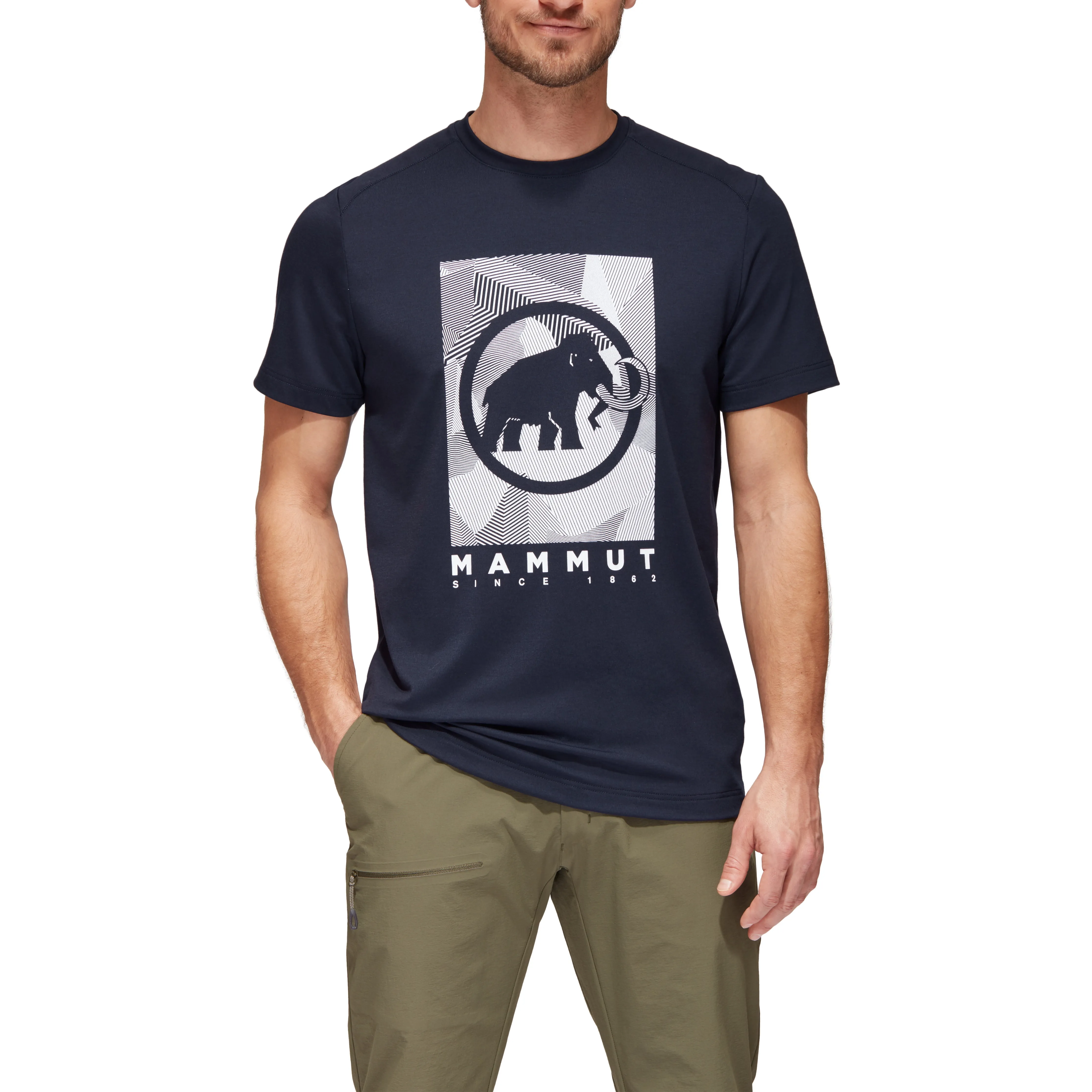 Mammut Men&#x27;s Trovat T-Shirt Marine Prt2 | Buy Mammut Men&#x27;s Trovat T-Shirt Marine Prt2 here | Outnorth