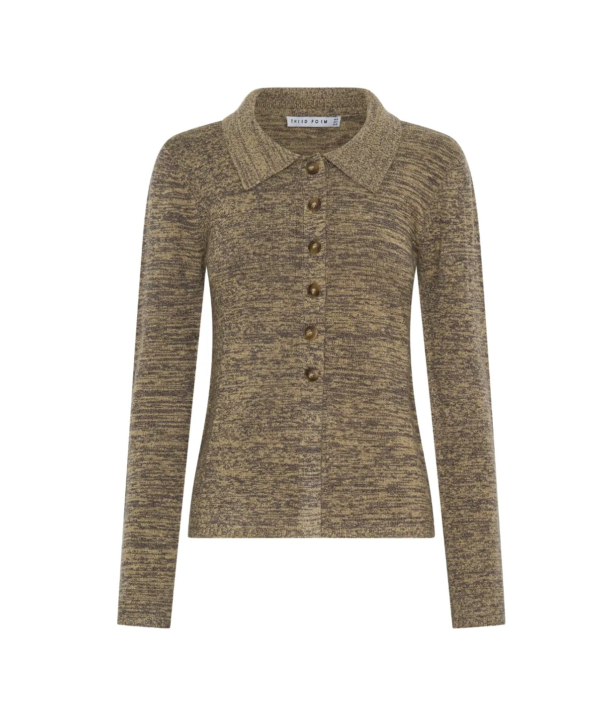 Melange Knit Shirt in Pebble