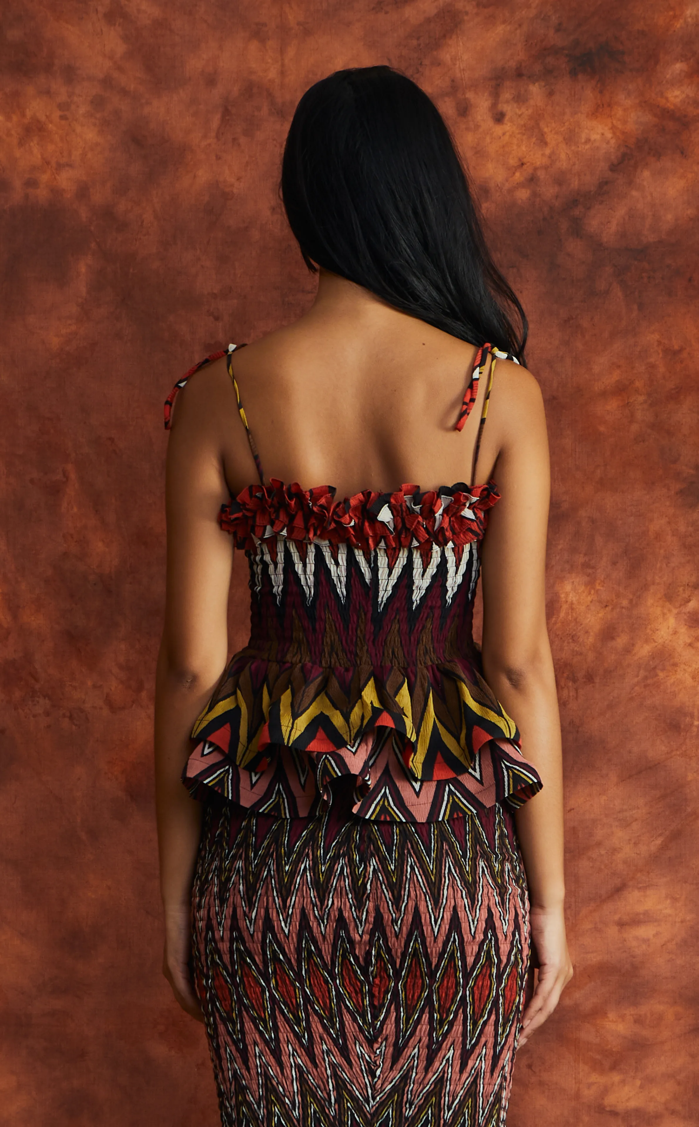 NAMIBIA TOP - MULTI COLOR CHEVRON