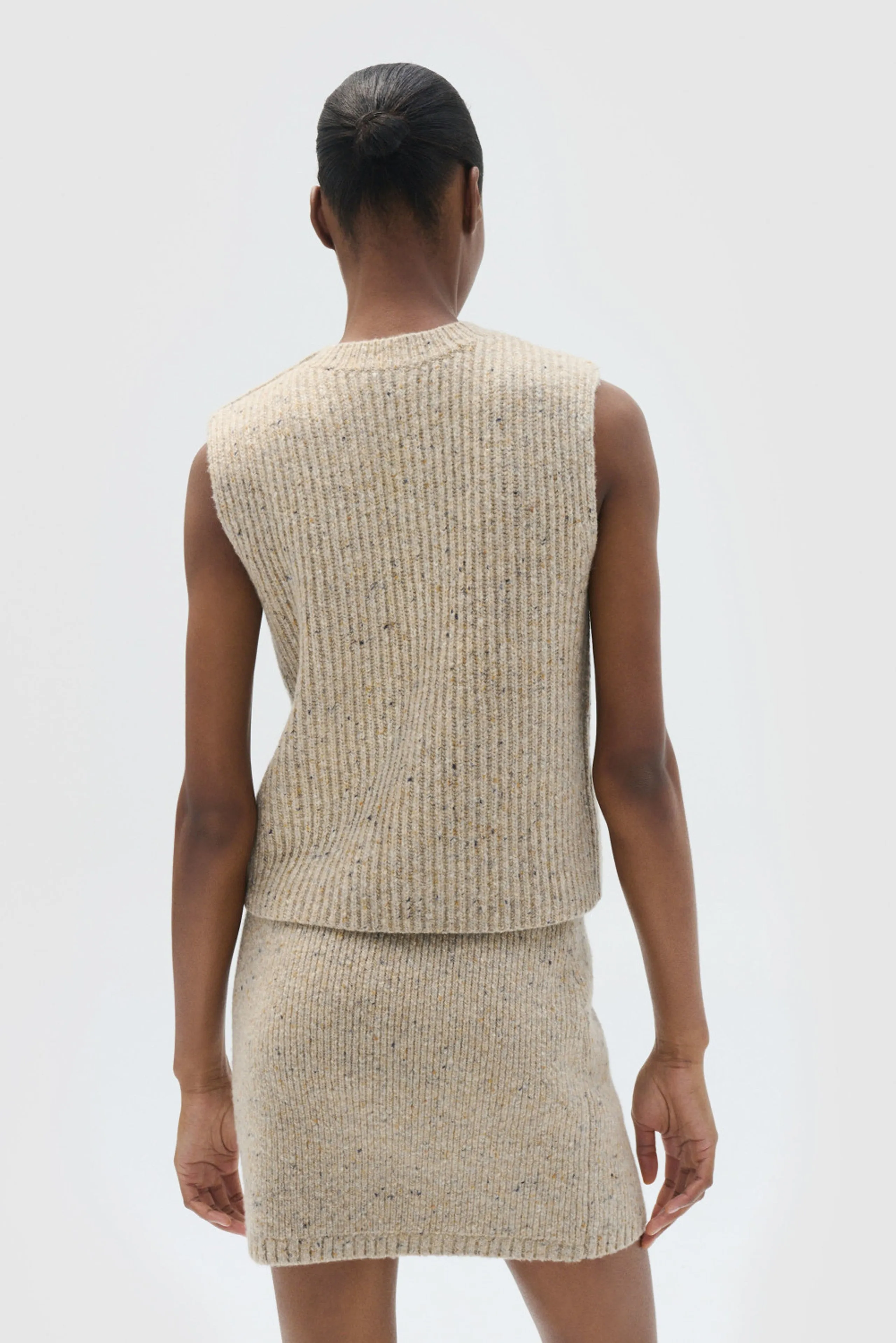Nep Knit Shell Top in Oat