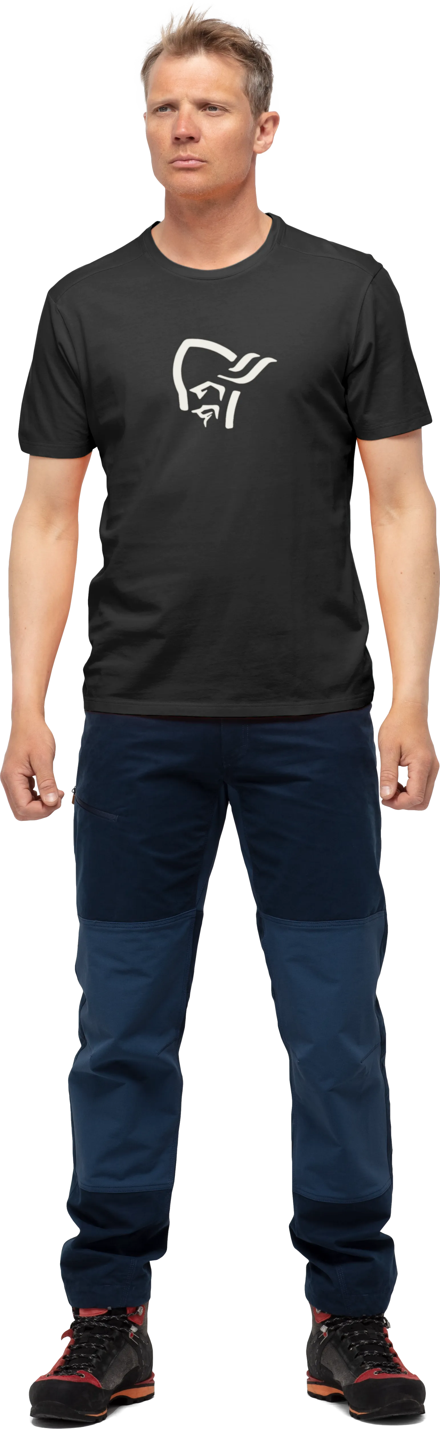Norrøna Men&#x27;s /29 Cotton Viking T-shirt Caviar/Snowdrop | Buy Norrøna Men&#x27;s /29 Cotton Viking T-shirt Caviar/Snowdrop here | Outnorth