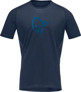 Norrøna Men&#x27;s Fjørå Wool T-Shirt Indigo Night/Mykonos Blue | Buy Norrøna Men&#x27;s Fjørå Wool T-Shirt Indigo Night/Mykonos Blue here | Outnorth