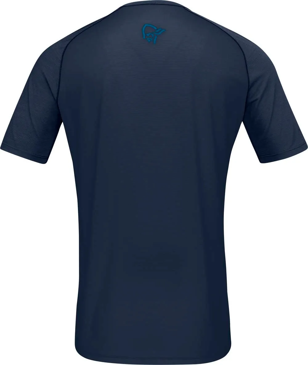 Norrøna Men&#x27;s Fjørå Wool T-Shirt Indigo Night/Mykonos Blue | Buy Norrøna Men&#x27;s Fjørå Wool T-Shirt Indigo Night/Mykonos Blue here | Outnorth