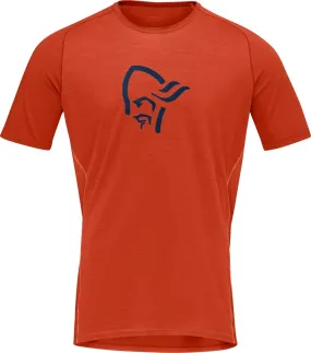 Norrøna Men&#x27;s Fjørå Wool T-Shirt Rooibos Tea/Indigo Night | Buy Norrøna Men&#x27;s Fjørå Wool T-Shirt Rooibos Tea/Indigo Night here | Outnorth