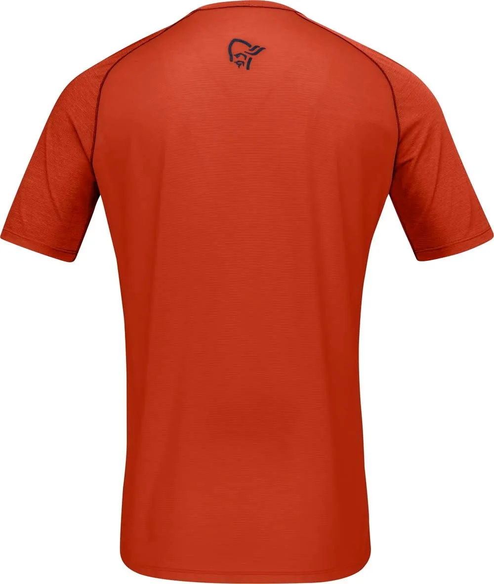 Norrøna Men&#x27;s Fjørå Wool T-Shirt Rooibos Tea/Indigo Night | Buy Norrøna Men&#x27;s Fjørå Wool T-Shirt Rooibos Tea/Indigo Night here | Outnorth