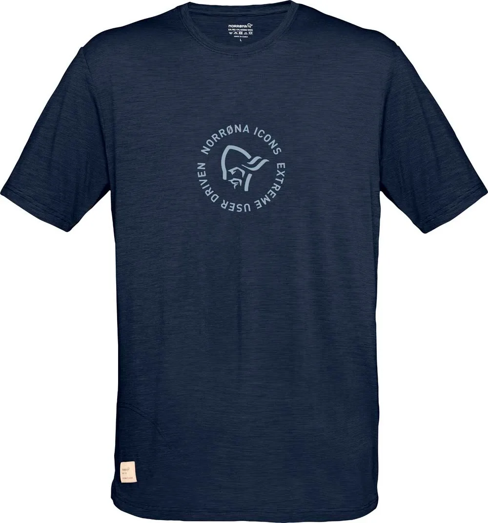 Norrøna Men&#x27;s Svalbard Wool T- Shirt Indigo Night/Blue Fog | Buy Norrøna Men&#x27;s Svalbard Wool T- Shirt Indigo Night/Blue Fog here | Outnorth