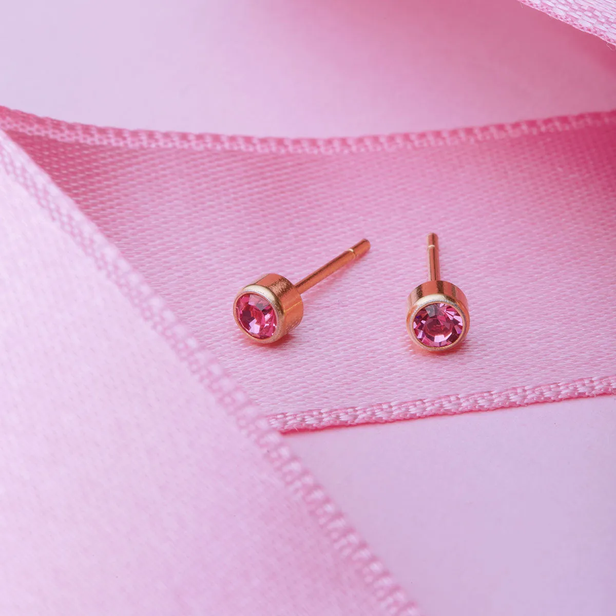 October Birthstone 14k Gold Plated Earrings
