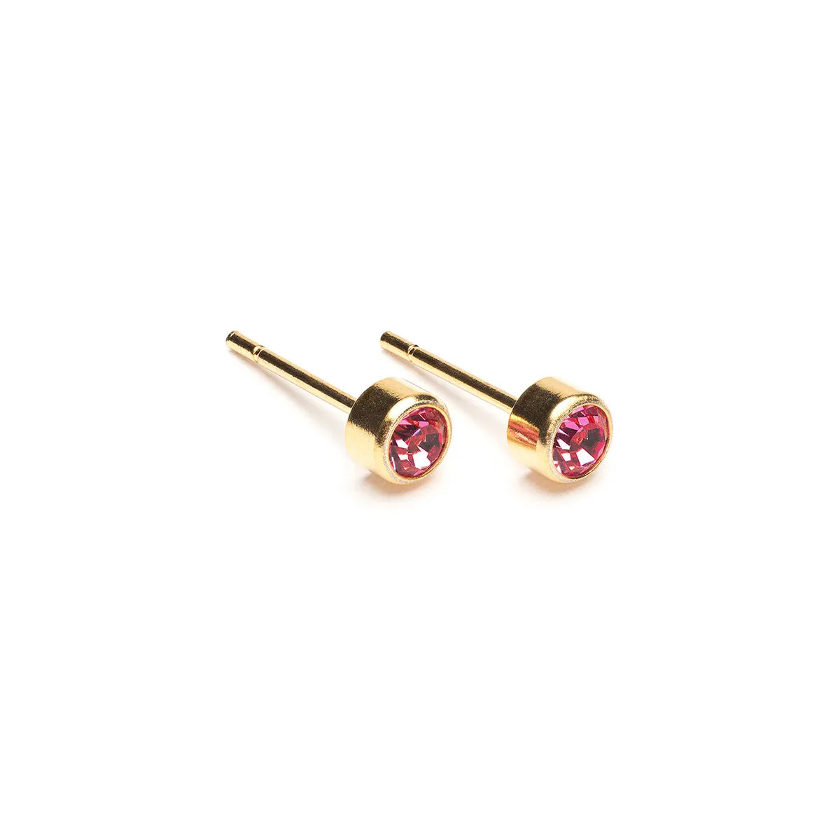 October Birthstone 14k Gold Plated Earrings
