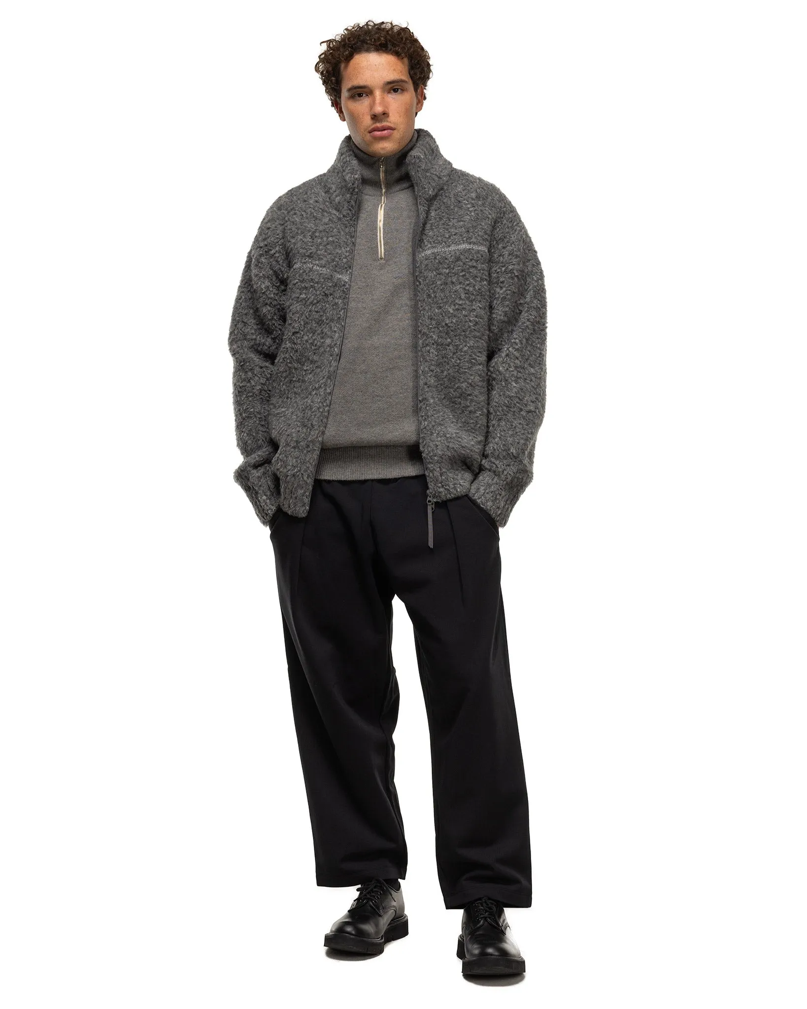 One Tuck Jersey Pants Darkest Navy