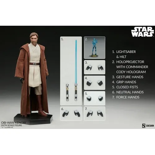 (PREORDER) 1:6 Star Wars : Clone Wars - Obi-Wan Kenobi Figure Sideshow (EARLY BIRD $360)