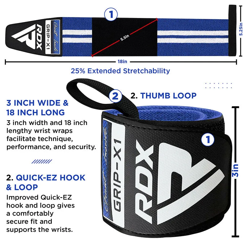 RDX W4 Wrist Support Wraps for Weight Lifting
