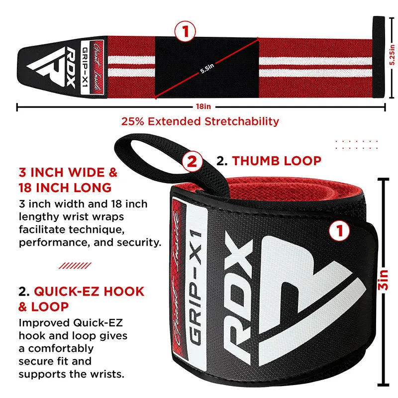 RDX W4 Wrist Support Wraps for Weight Lifting