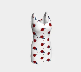 Red Rose Bodycon Dress