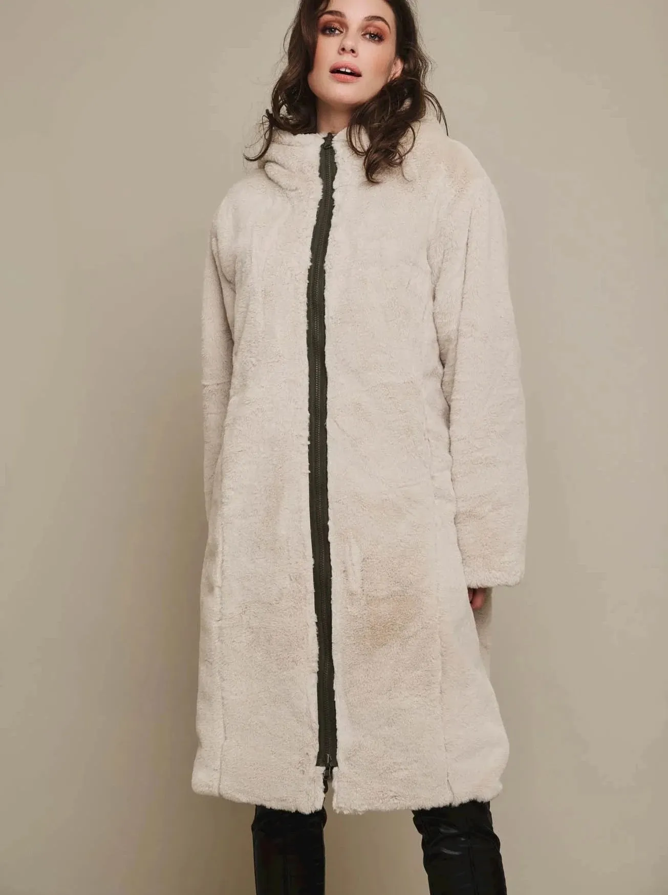 Rino   Pelle JOSEIN Reversible Parka - Dark Olive