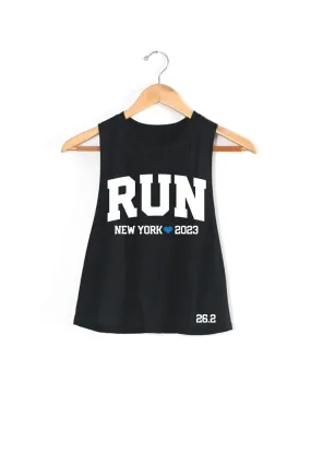 RUN New York 2023 Racerback Crop Tank