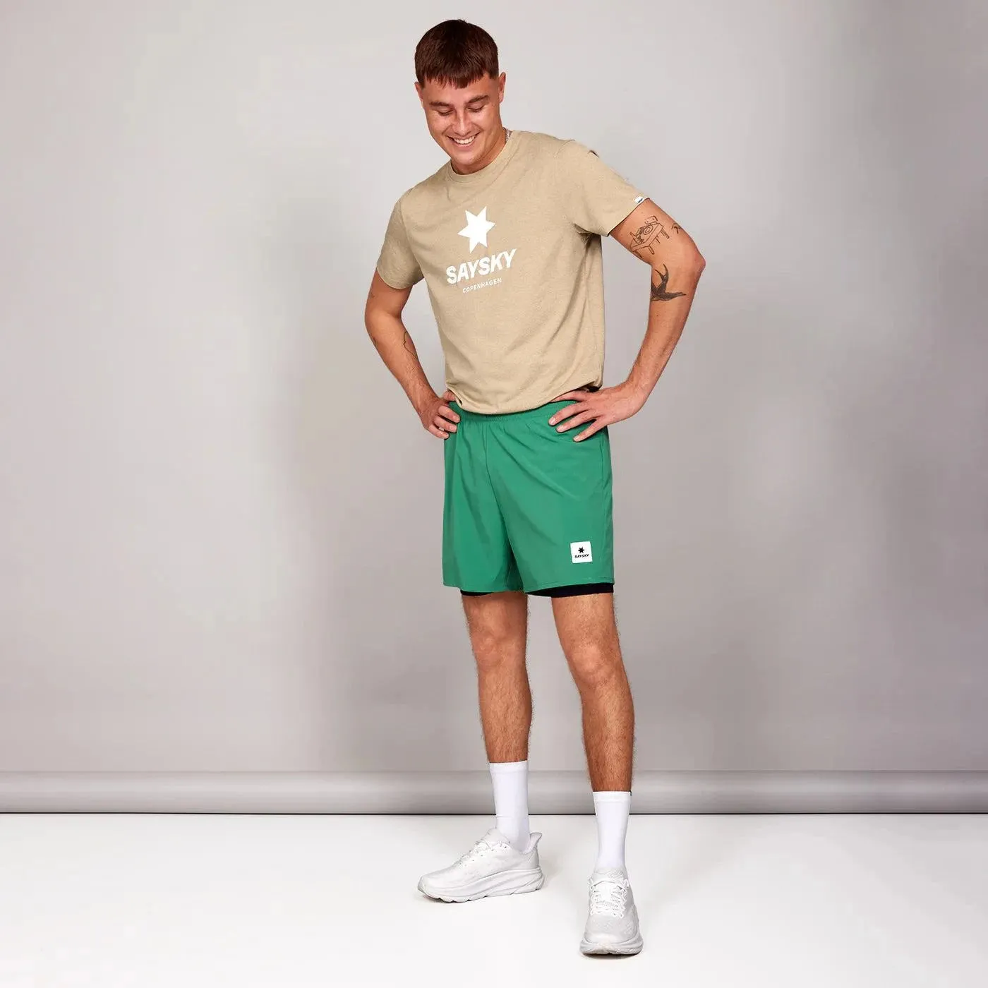 Saysky | Logo Combat T-Shirt | Sand | Heren
