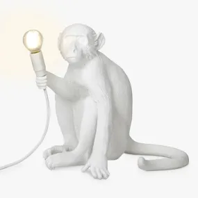 Seletti sitting monkey lamp light in white