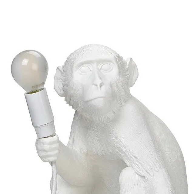Seletti sitting monkey lamp light in white