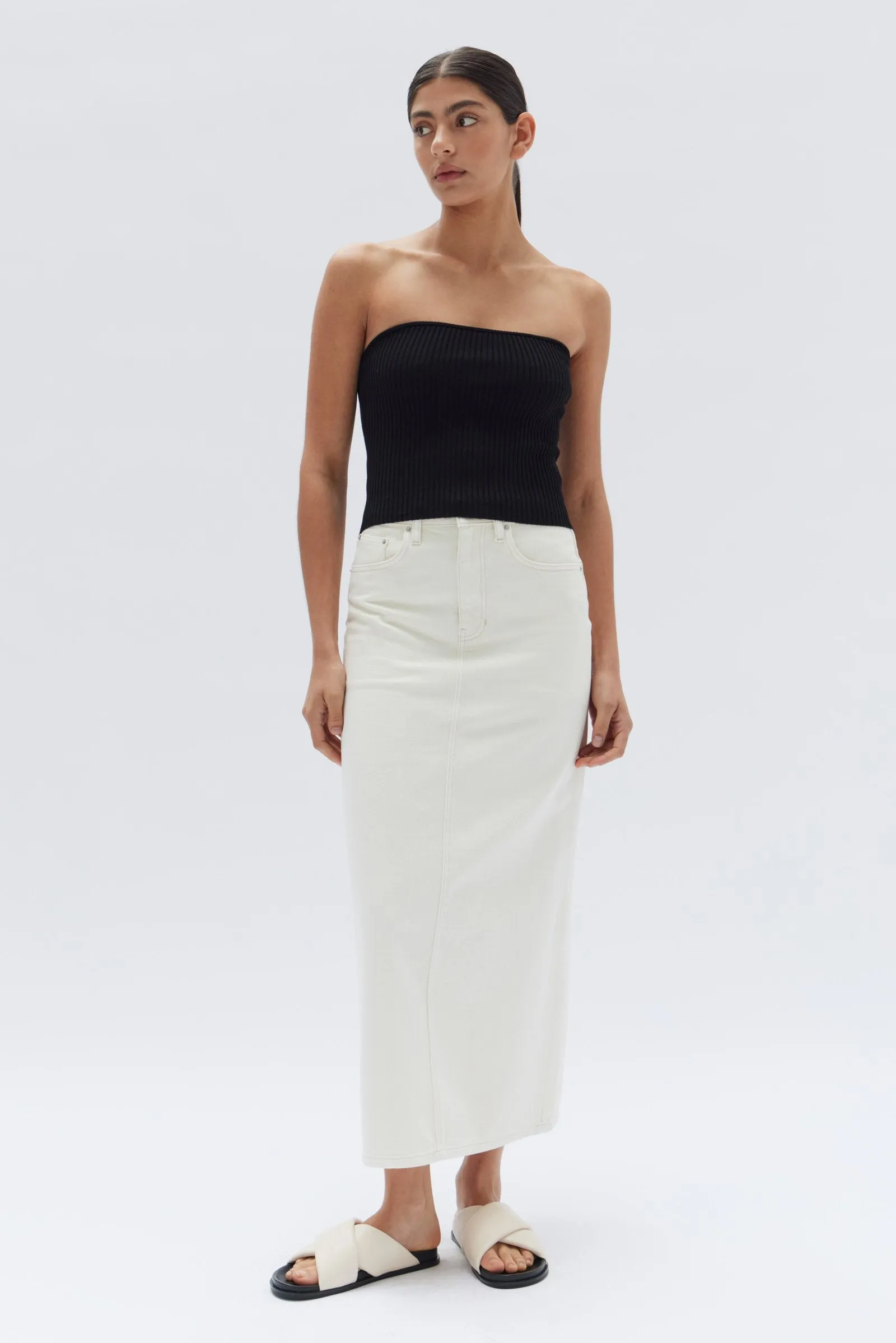 Skara Strapless Rib Top