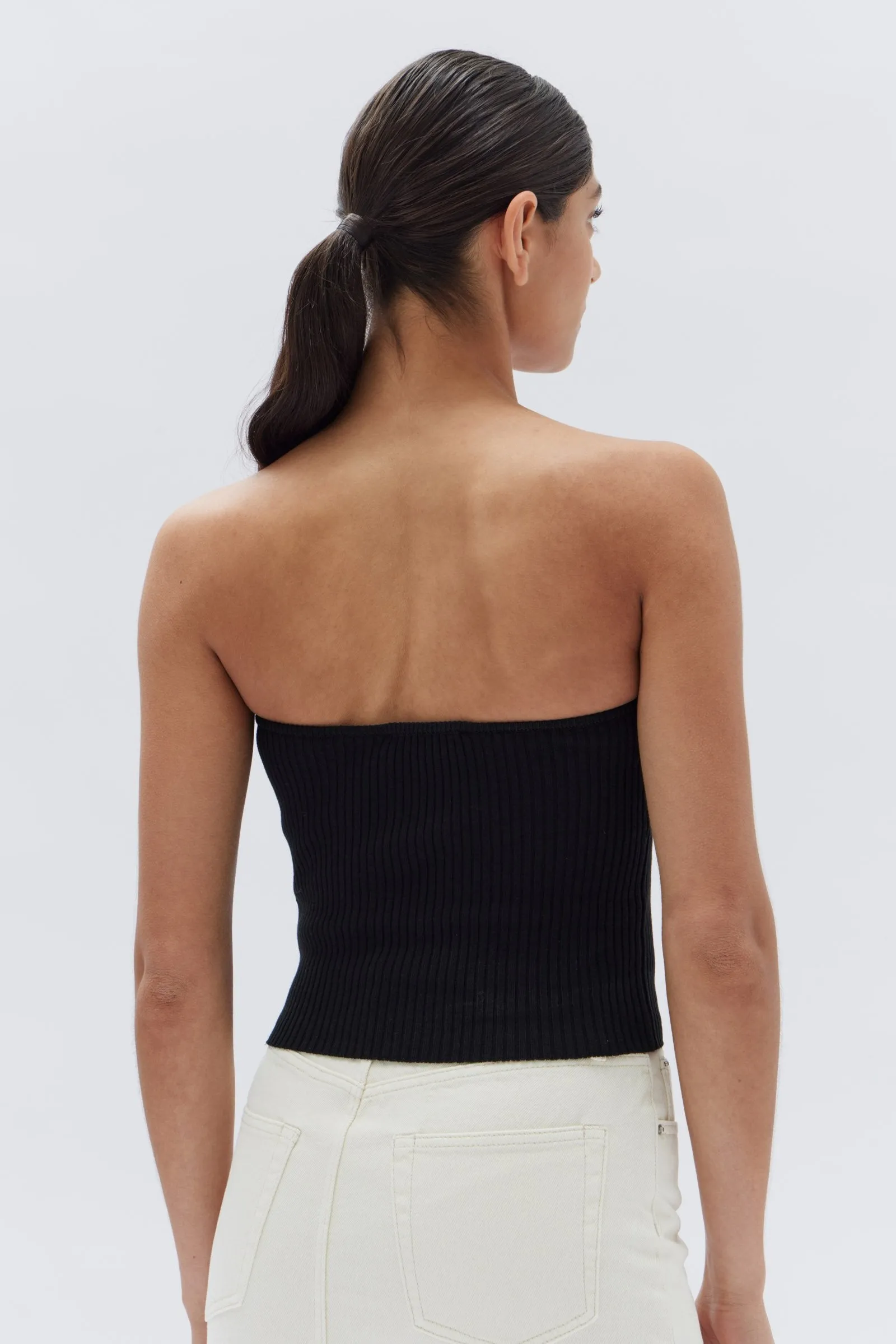 Skara Strapless Rib Top