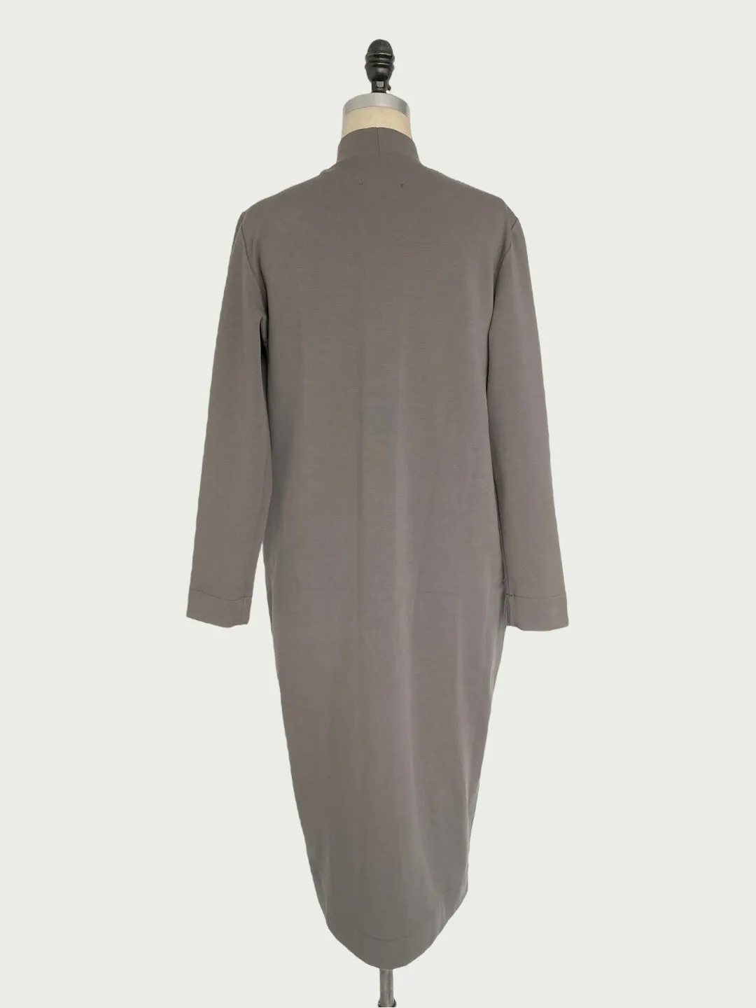 Structured Mock Neck Dress in Grey, small / OG Price: $228.00