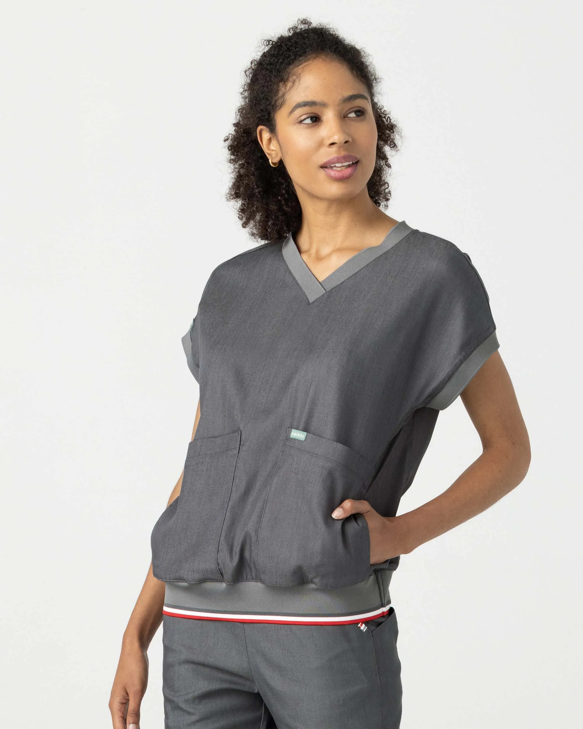 TENCEL™ Lanai‎ ‎ Rib Band Scrub Top (Final Sale)