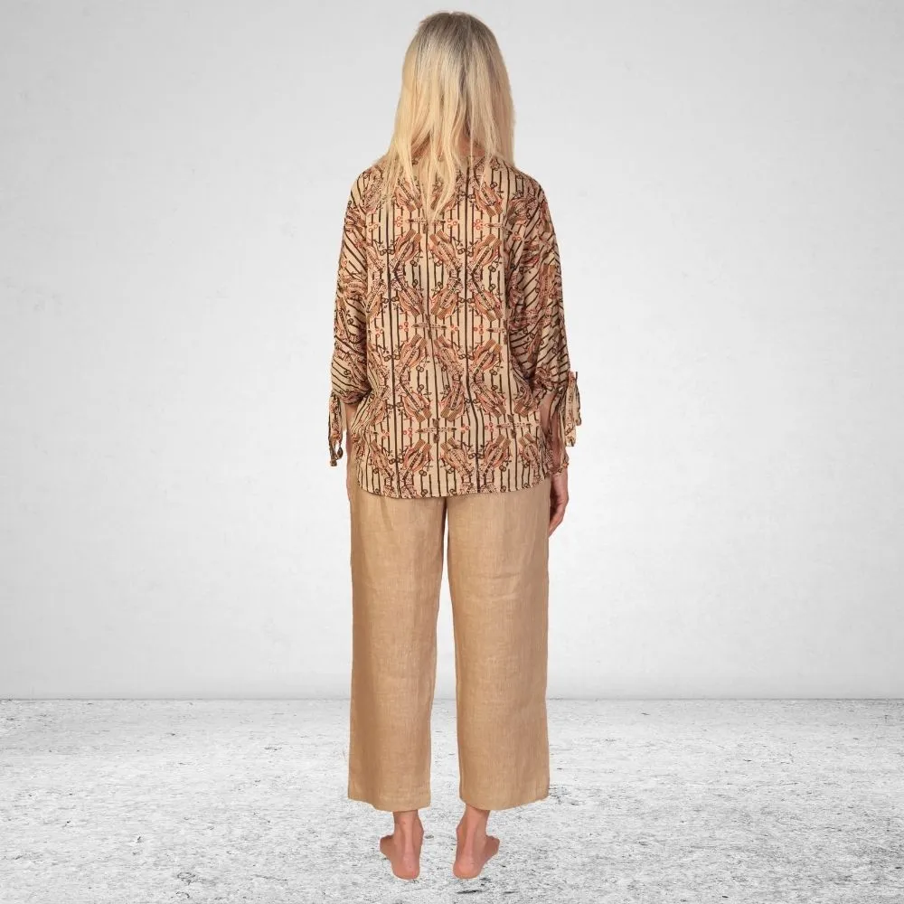 The Dolma Top | Breathable Cotton | Versatile Top | Hand Block Printed | Beige
