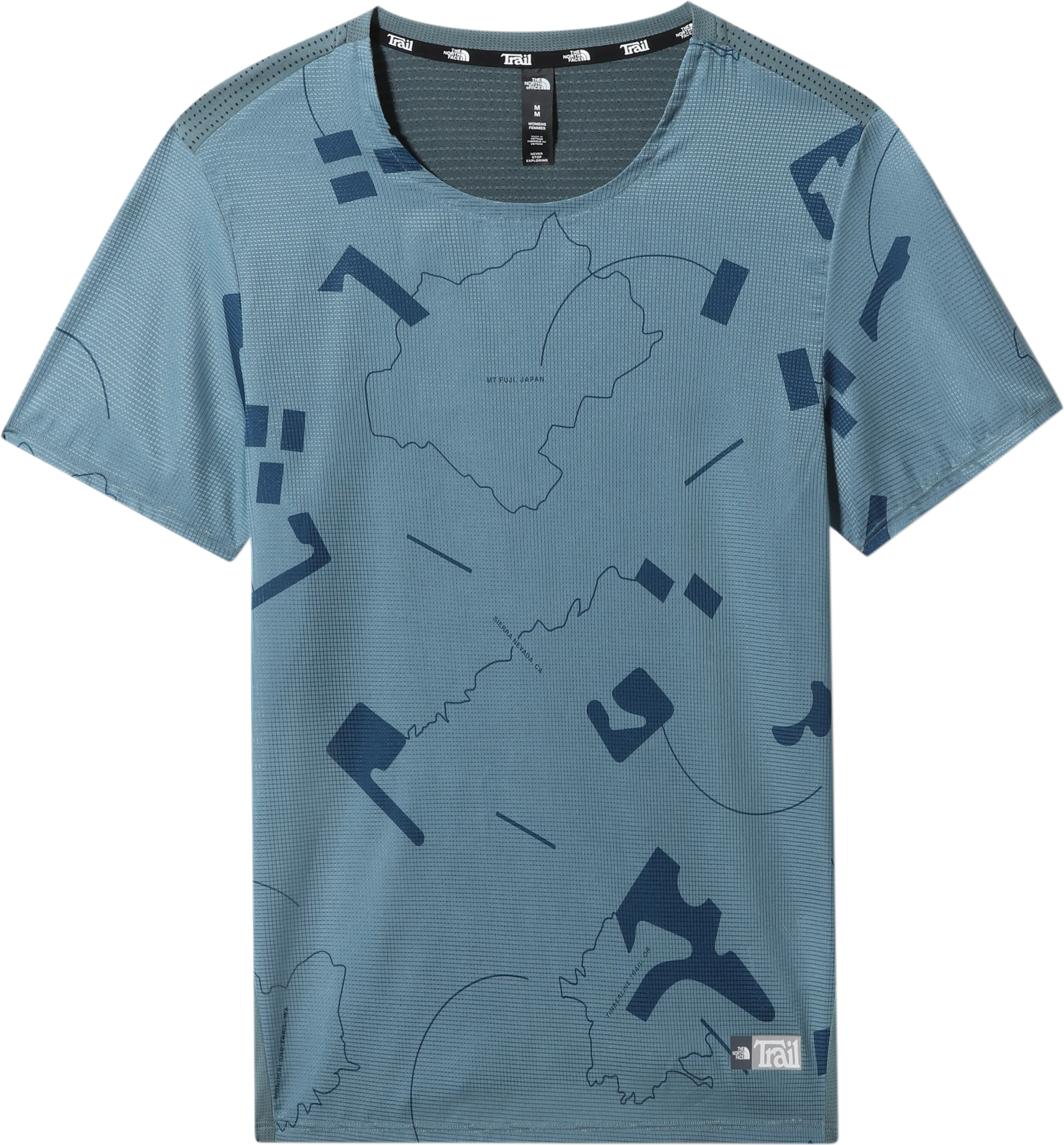 The North Face Men&#x27;s Printed Sunriser Short Sleeve Shirt Goblin Blue Trail Marker Print | Buy The North Face Men&#x27;s Printed Sunriser Short Sleeve Shirt Goblin Blue Trail Marker Print here | Outnorth