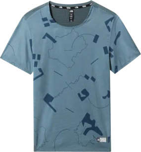 The North Face Men&#x27;s Printed Sunriser Short Sleeve Shirt Goblin Blue Trail Marker Print | Buy The North Face Men&#x27;s Printed Sunriser Short Sleeve Shirt Goblin Blue Trail Marker Print here | Outnorth