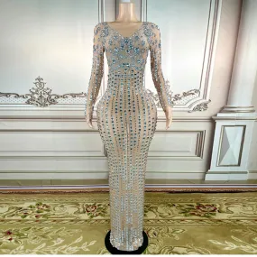 Trend4us Luxury Crystal Rhinestone Ball Gown