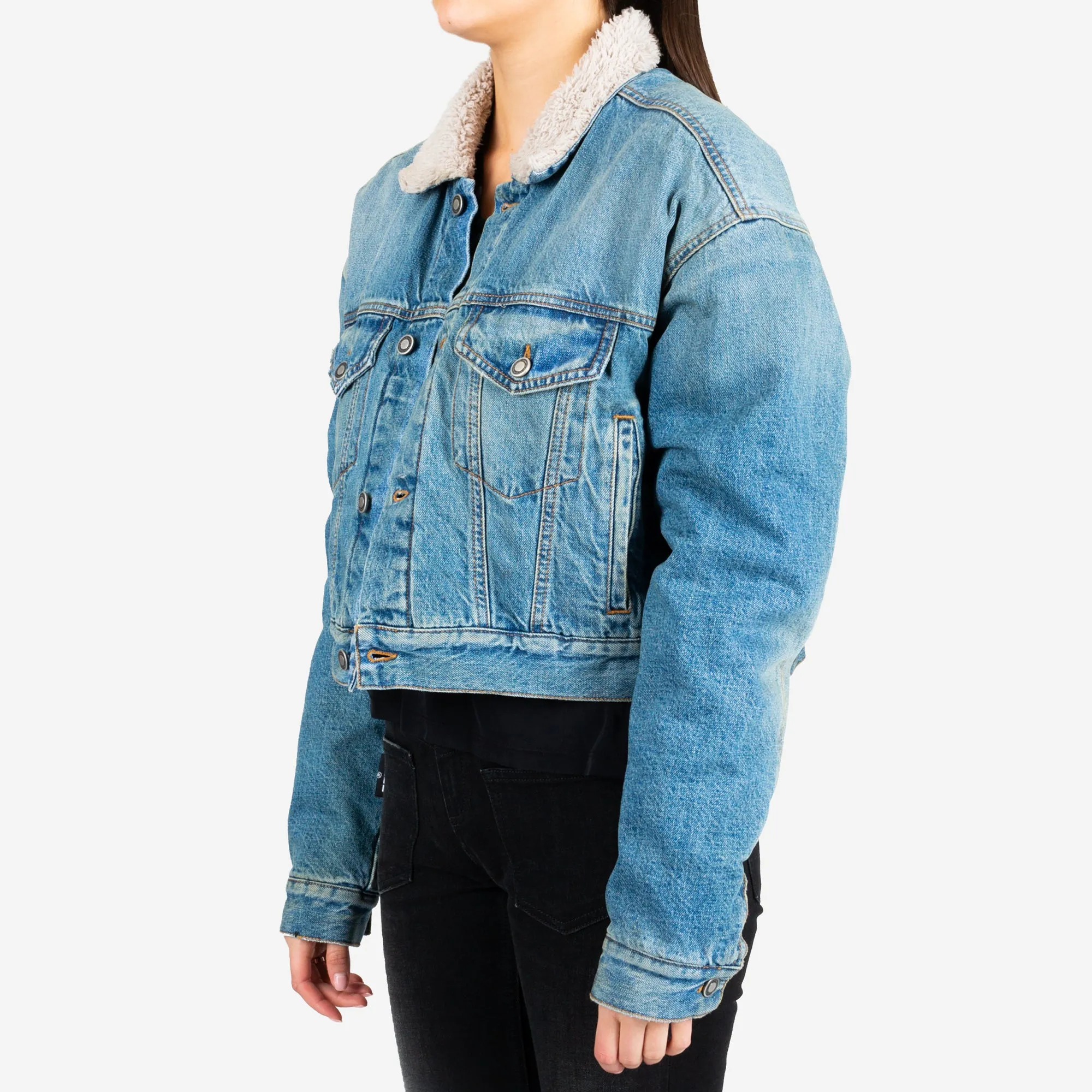 Womens Vintage Wash Jean Jacket