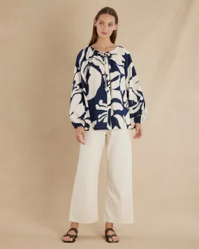 Zaffira Linen Tunic Blouse